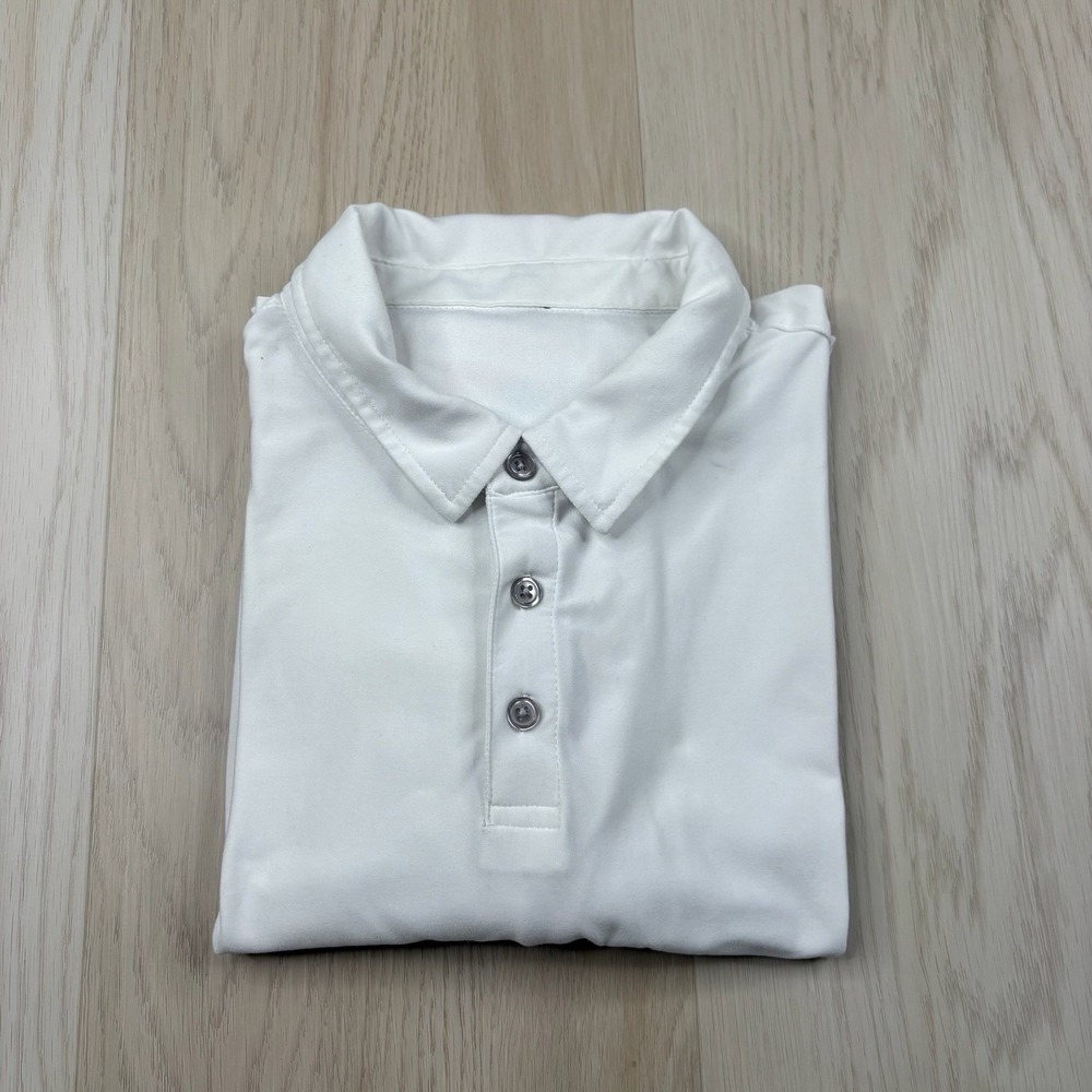 Vuori White Strato Tech Performance Short Sleeve Polo Shirt Men's Size M Medium